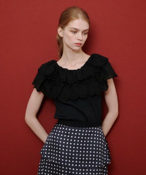 allureville / アルアバイル カットソー | 【LOULOU WILLOUGHBY】レーススカラッププルオーバー | 詳細10