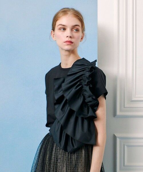 allureville / アルアバイル カットソー | 【LOULOU WILLOUGHBY】ギャザーレイヤーTシャツ | 詳細11