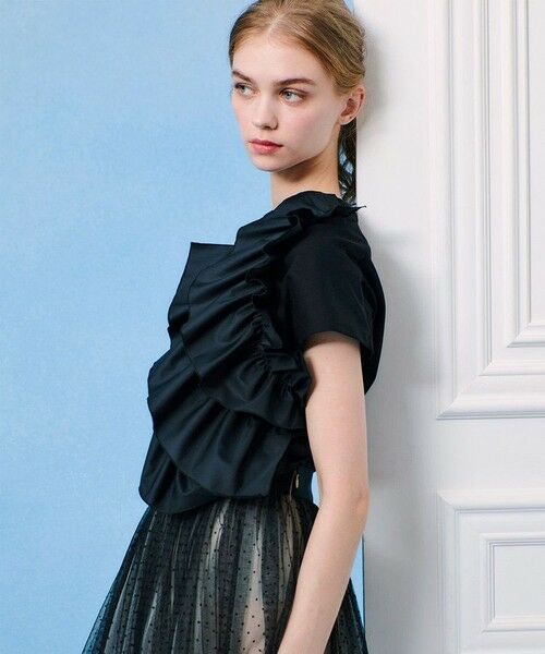 allureville / アルアバイル カットソー | 【LOULOU WILLOUGHBY】ギャザーレイヤーTシャツ | 詳細12
