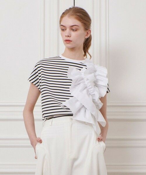 allureville / アルアバイル カットソー | 【LOULOU WILLOUGHBY】ギャザーレイヤーTシャツ | 詳細20