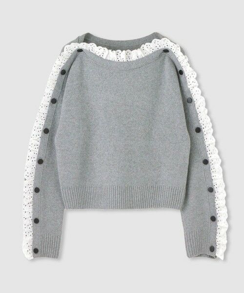 allureville / アルアバイル ニット・セーター | 【LOULOU WILLOUGHBY】ショルダーレース釦プルオーバー | 詳細10