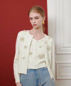 allureville / アルアバイル カーディガン・ボレロ | 【LOULOU WILLOUGHBY】ビーズフラワーカーディガン