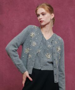 allureville / アルアバイル カーディガン・ボレロ | 【LOULOU WILLOUGHBY】ビーズフラワーカーディガン