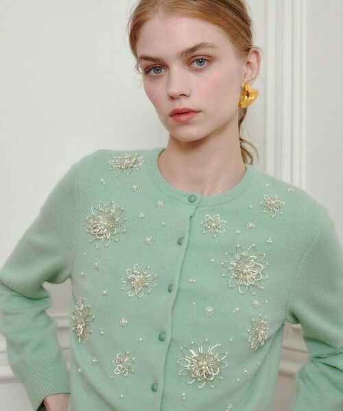 allureville / アルアバイル カーディガン・ボレロ | 【LOULOU WILLOUGHBY】ビーズフラワーカーディガン | 詳細11