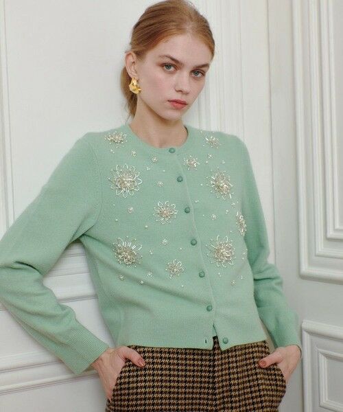 allureville / アルアバイル カーディガン・ボレロ | 【LOULOU WILLOUGHBY】ビーズフラワーカーディガン | 詳細8
