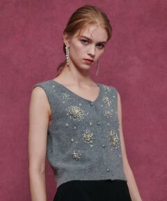 allureville / アルアバイル ニット・セーター | 【LOULOU WILLOUGHBY】ビーズフラワージレ