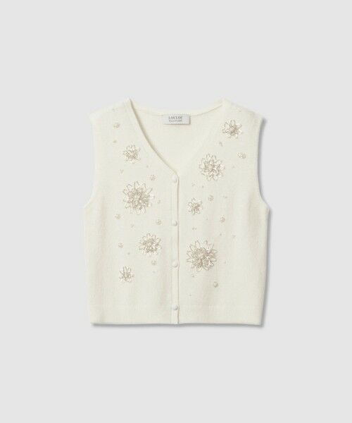 allureville / アルアバイル ニット・セーター | 【LOULOU WILLOUGHBY】ビーズフラワージレ | 詳細3