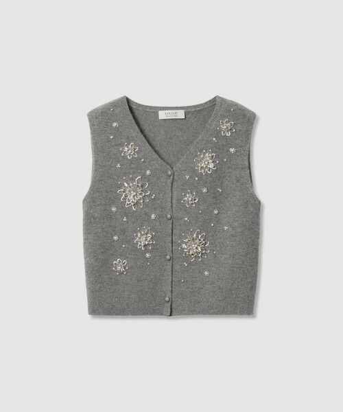 allureville / アルアバイル ニット・セーター | 【LOULOU WILLOUGHBY】ビーズフラワージレ | 詳細16