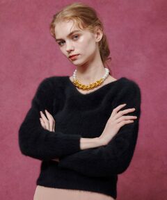 allureville / アルアバイル ニット・セーター | 【LOULOU WILLOUGHBY】カシミヤブレンドファー加工プルオーバー