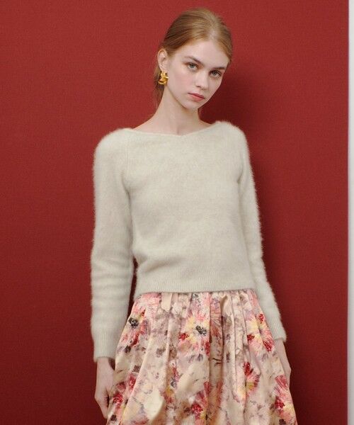 allureville / アルアバイル ニット・セーター | 【LOULOU WILLOUGHBY】カシミヤブレンドファー加工プルオーバー | 詳細1