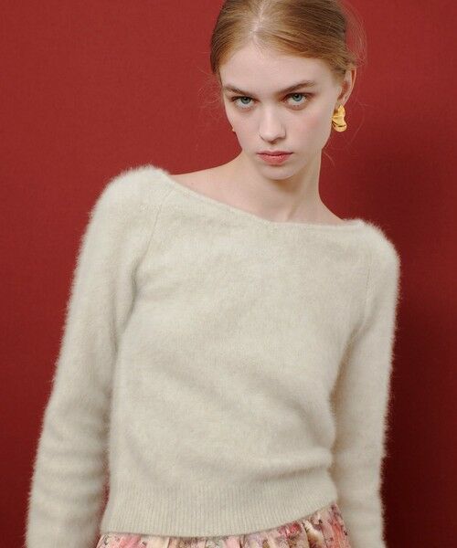 allureville / アルアバイル ニット・セーター | 【LOULOU WILLOUGHBY】カシミヤブレンドファー加工プルオーバー | 詳細4
