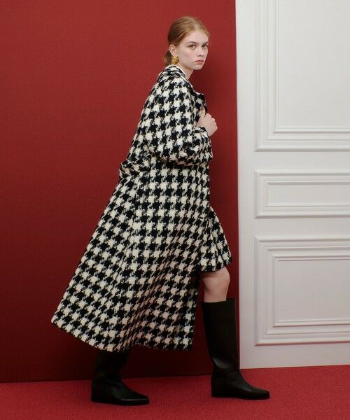 allureville / アルアバイル ダッフルコート | 【LOULOU WILLOUGHBY】ロービング千鳥ロングコート | 詳細3