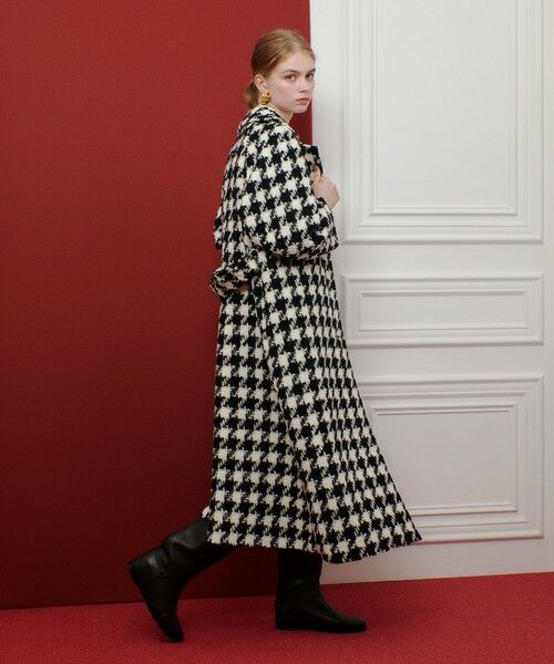 allureville / アルアバイル ダッフルコート | 【LOULOU WILLOUGHBY】ロービング千鳥ロングコート | 詳細4