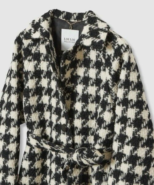 allureville / アルアバイル ダッフルコート | 【LOULOU WILLOUGHBY】ロービング千鳥ロングコート | 詳細9