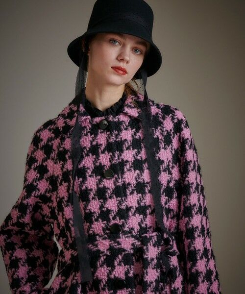 allureville / アルアバイル ダッフルコート | 【LOULOU WILLOUGHBY】ロービング千鳥ロングコート | 詳細18