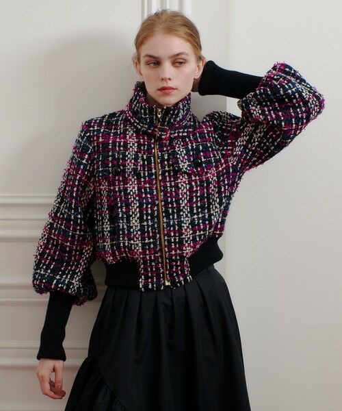 allureville / アルアバイル ブルゾン | 【LOULOU WILLOUGHBY】CLARENSONツイードブルゾン | 詳細2