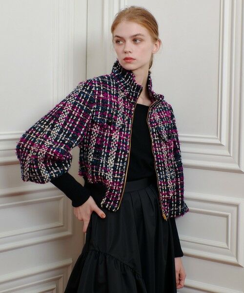 allureville / アルアバイル ブルゾン | 【LOULOU WILLOUGHBY】CLARENSONツイードブルゾン | 詳細3