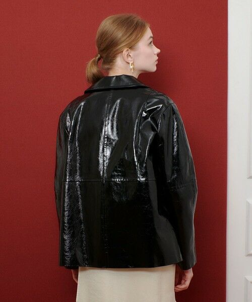 allureville / アルアバイル ブルゾン | 【LOULOU WILLOUGHBY】クラッシュエナメルレザーブルゾン | 詳細3
