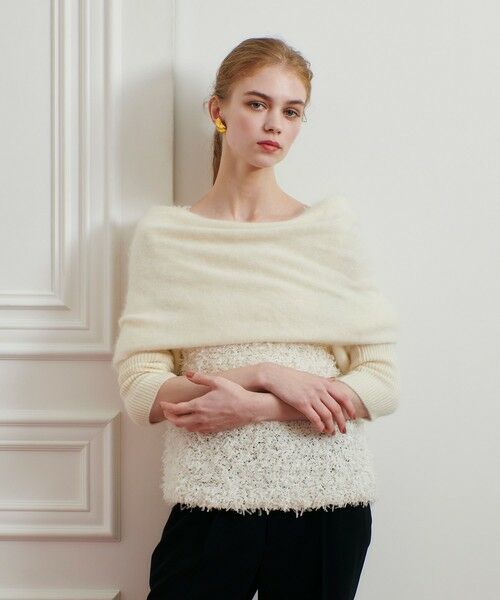 allureville / アルアバイル マフラー・ショール・スヌード・ストール | 【LOULOU WILLOUGHBY】クロスアームニット | 詳細2