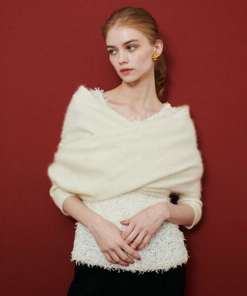 allureville / アルアバイル マフラー・ショール・スヌード・ストール | 【LOULOU WILLOUGHBY】クロスアームニット | 詳細4