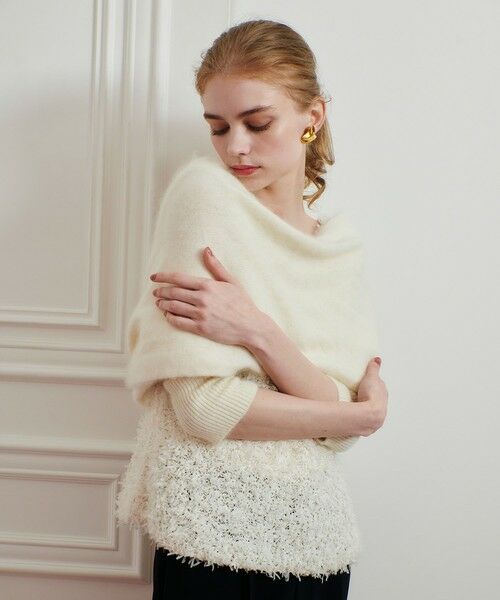 allureville/アルアバイル 【LOULOU WILLOUGHBY】クロスアームニット オフホワイト (02) F