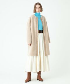 allureville / アルアバイル ダッフルコート | リバーシブルノーカラーボアコート