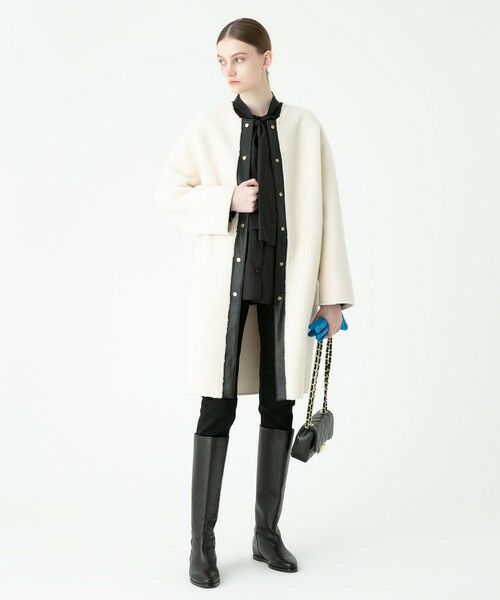 allureville / アルアバイル ダッフルコート | リバーシブルノーカラーボアコート | 詳細3