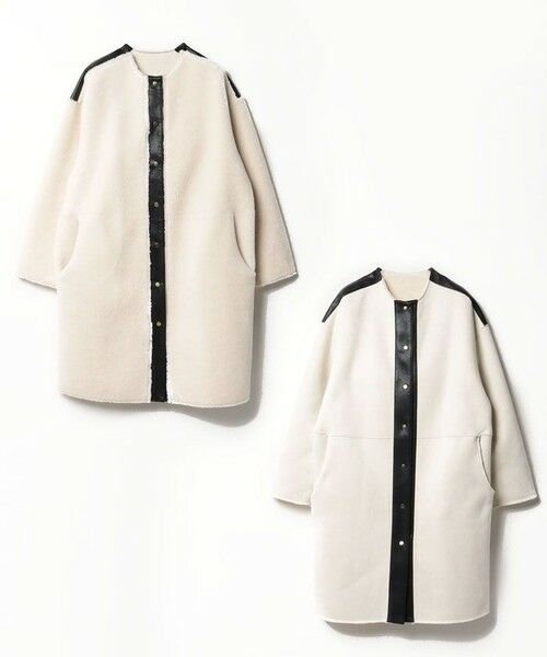 allureville / アルアバイル ダッフルコート | リバーシブルノーカラーボアコート | 詳細9