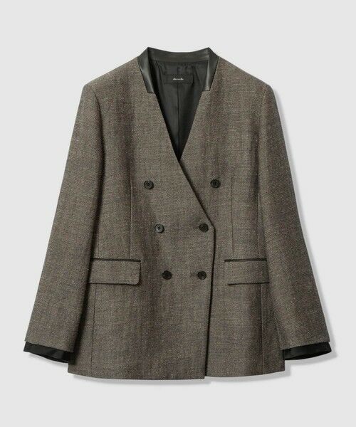 allureville / アルアバイル ノーカラージャケット | リネンウールダブルブレストジャケット | 詳細10