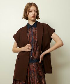 allureville / アルアバイル テーラードジャケット | ウールライクポリツイルジレジャケット