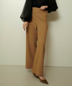 【美品】アルアバイル　ベージュ　パンツ allureville（アルアバイル）の「ベルト付きエレファントレッグ