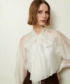 allureville / アルアバイル シャツ・ブラウス | シルキーセルロースボウブラウス