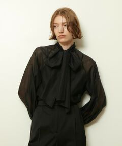 allureville / アルアバイル シャツ・ブラウス | シルキーセルロースボウブラウス