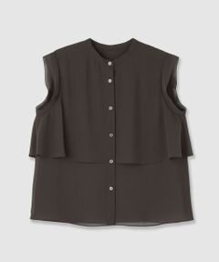 allureville / アルアバイル シャツ・ブラウス | ジョーゼットオーバーラップブラウス