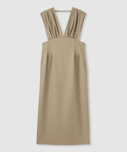 allureville / アルアバイル ロング・マキシ丈ワンピース | サイドタックジャンスカワンピース(モカ (85))