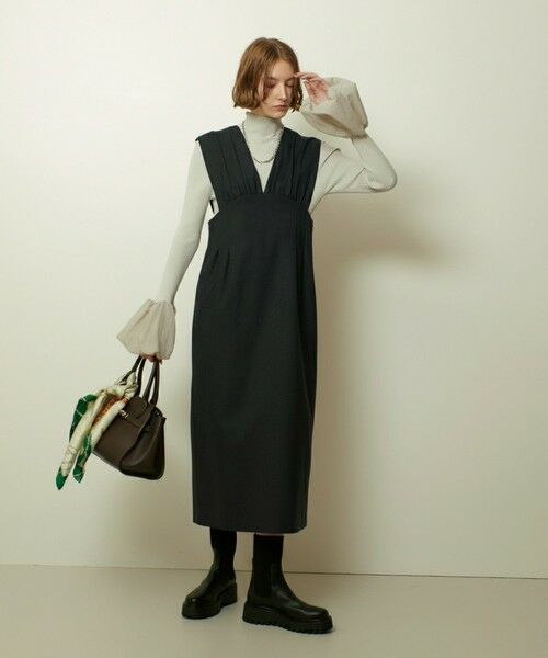 allureville / アルアバイル ロング・マキシ丈ワンピース | サイドタックジャンスカワンピース | 詳細3