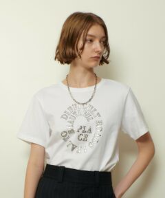 allureville / アルアバイル Tシャツ | クラッキング箔ロゴT