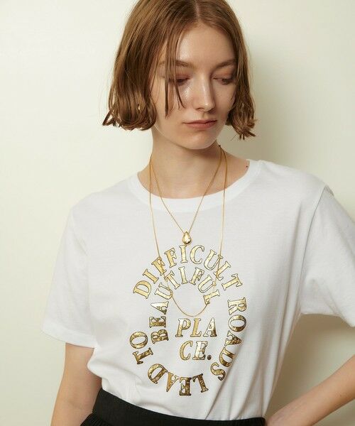 allureville / アルアバイル Tシャツ | クラッキング箔ロゴT | 詳細1