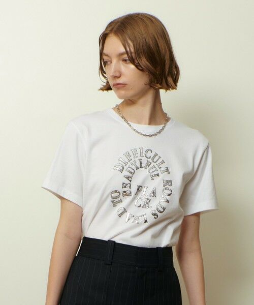 allureville / アルアバイル Tシャツ | クラッキング箔ロゴT | 詳細8