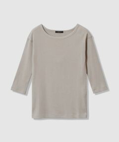 allureville / アルアバイル カットソー | テレコ3/4スリーブボートネックプルオーバー