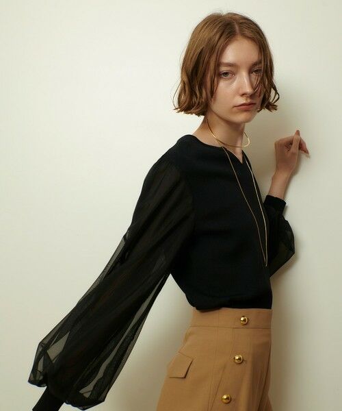 allureville / アルアバイル ニット・セーター | チュールスリーブプルオーバー | 詳細4