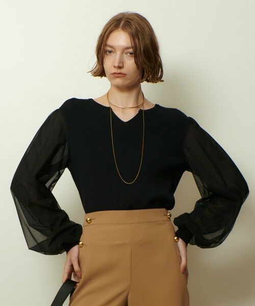 allureville / アルアバイル ニット・セーター | チュールスリーブプルオーバー | 詳細5