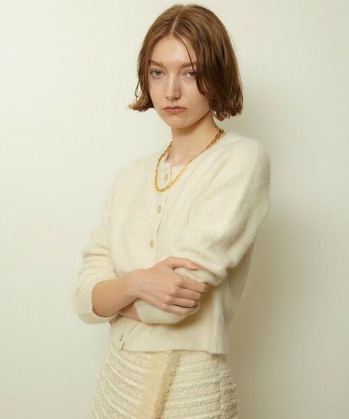 allureville / アルアバイル カーディガン・ボレロ | カシミヤブレンドファー加工カーディガン | 詳細1
