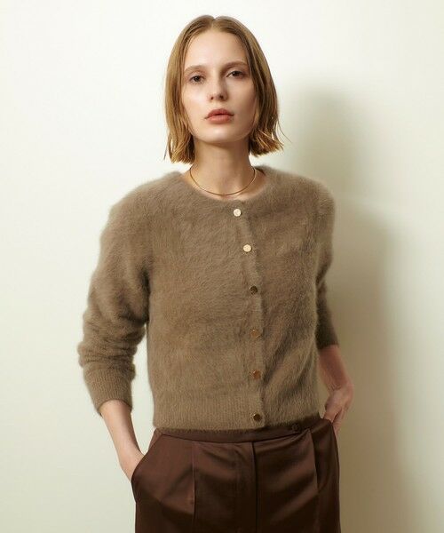 allureville/アルアバイル カシミヤブレンドファー加工カーディガン モカ (85) 02(M) allureville/アルアバイル カシミヤブレンドファー加工カーディガン モカ (85) 02(M)