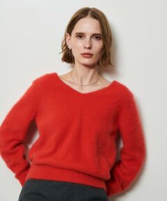 allureville / アルアバイル ニット・セーター | カシミヤブレンドファー加工Ｖプルオーバー