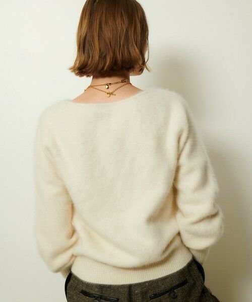 allureville / アルアバイル ニット・セーター | カシミヤブレンドファー加工Ｖプルオーバー | 詳細3