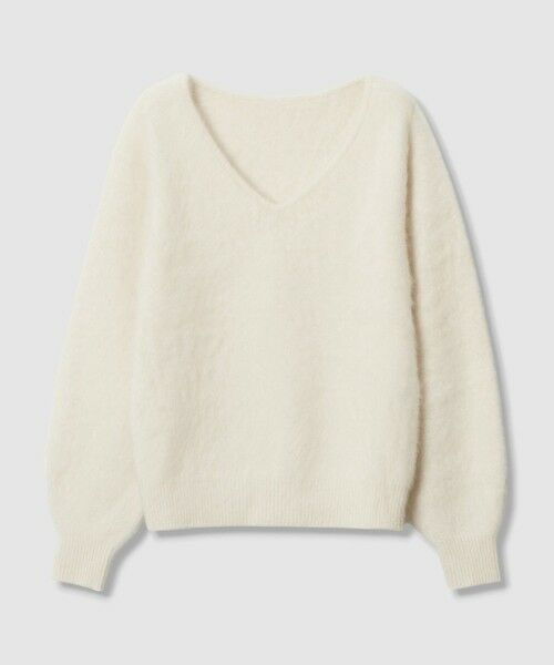 allureville / アルアバイル ニット・セーター | カシミヤブレンドファー加工Ｖプルオーバー | 詳細4