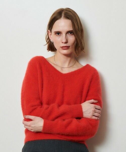 allureville / アルアバイル ニット・セーター | カシミヤブレンドファー加工Ｖプルオーバー | 詳細7
