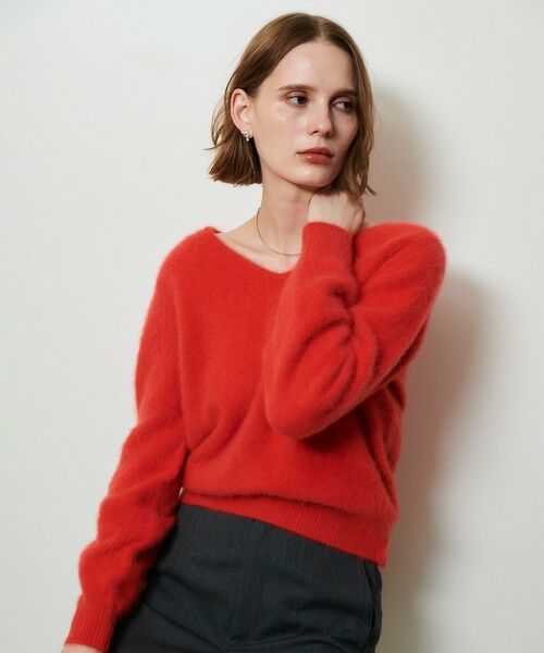 allureville / アルアバイル ニット・セーター | カシミヤブレンドファー加工Ｖプルオーバー | 詳細8