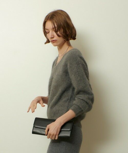 allureville / アルアバイル ニット・セーター | カシミヤブレンドファー加工Ｖプルオーバー | 詳細20